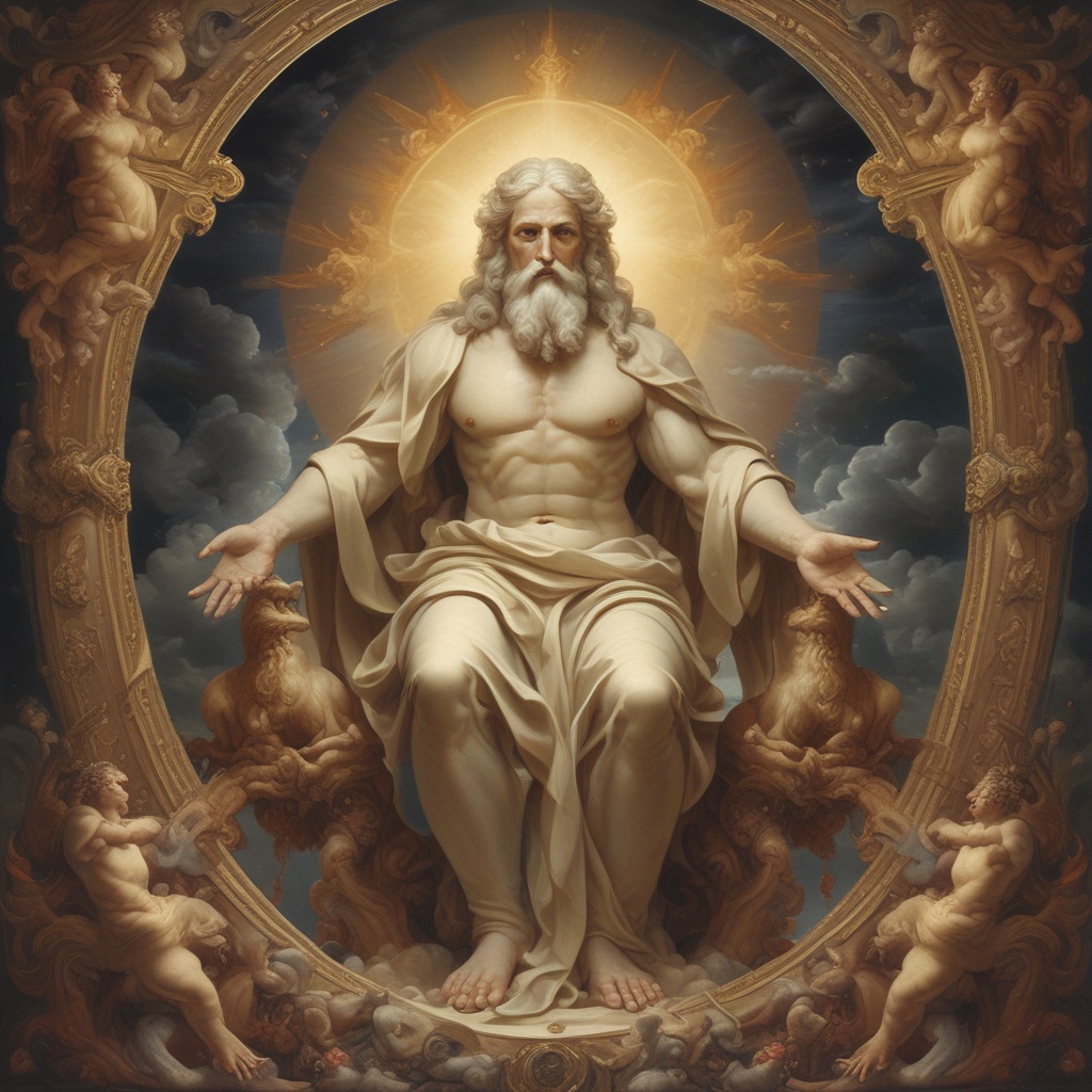 A depiction of God as envisioned in art
